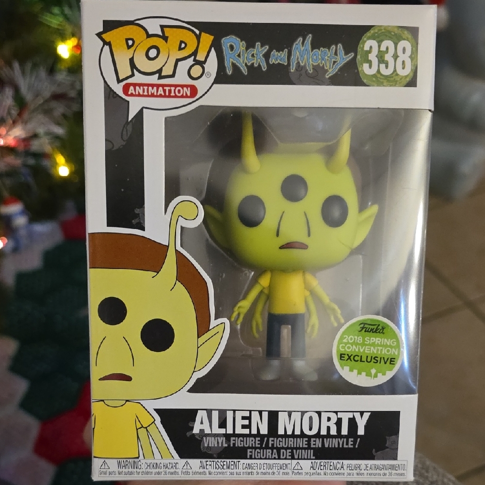 Funko Pop Alien Morty Exclusive Figure - Yellow and Black
